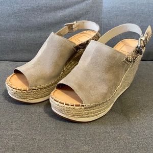 Dolce Vita Wedge Espadrilles grey 9 platform Shan